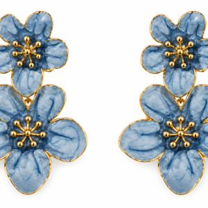 Florea -double drop Mindnight blossom earrings product image