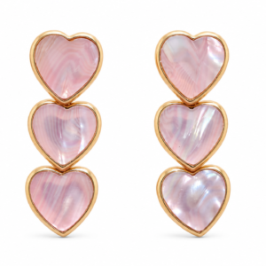Rose heart - tripple drop earrings product image
