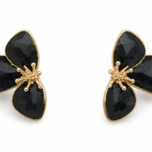 Half bloom floral-studs