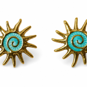 Golden sunburst spiral- Stud