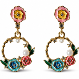 Rainbow Garden Hoop dangles